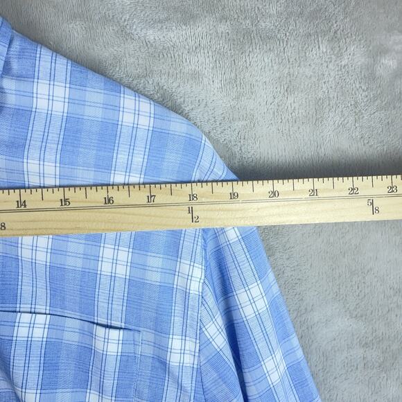 Johnnie O Performance Blaise Laguna Blue Bamboo Mix Long Sleeve Shirt Size Med - Picture 10 of 12